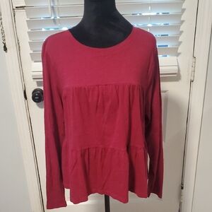 Sonoma Women's Berry Long Sleeve Blouse